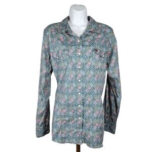 CINCH PEARL SNAP EYE CAT PATTERN SHIRT